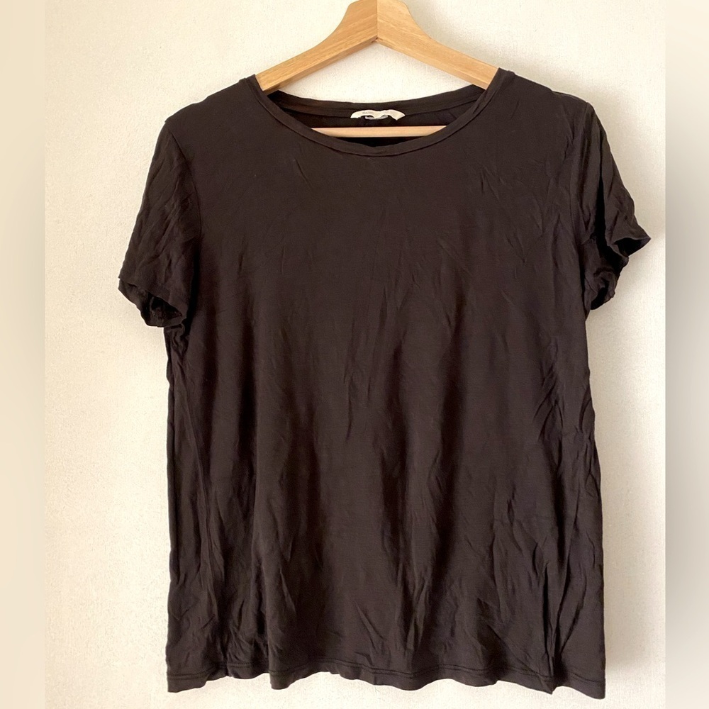 H&M BASIC‎ WOMENS BLACK TEESHIRT
